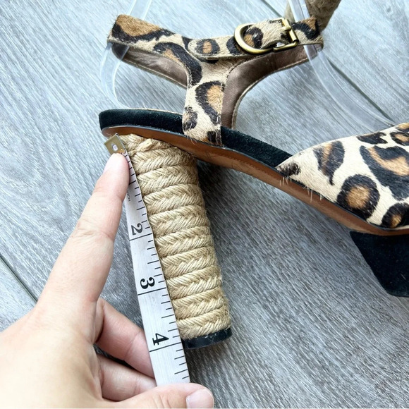 Sam Edelman Sqaure Toe Calf Hair Platform Heel Sandals - Picture 14 of 14